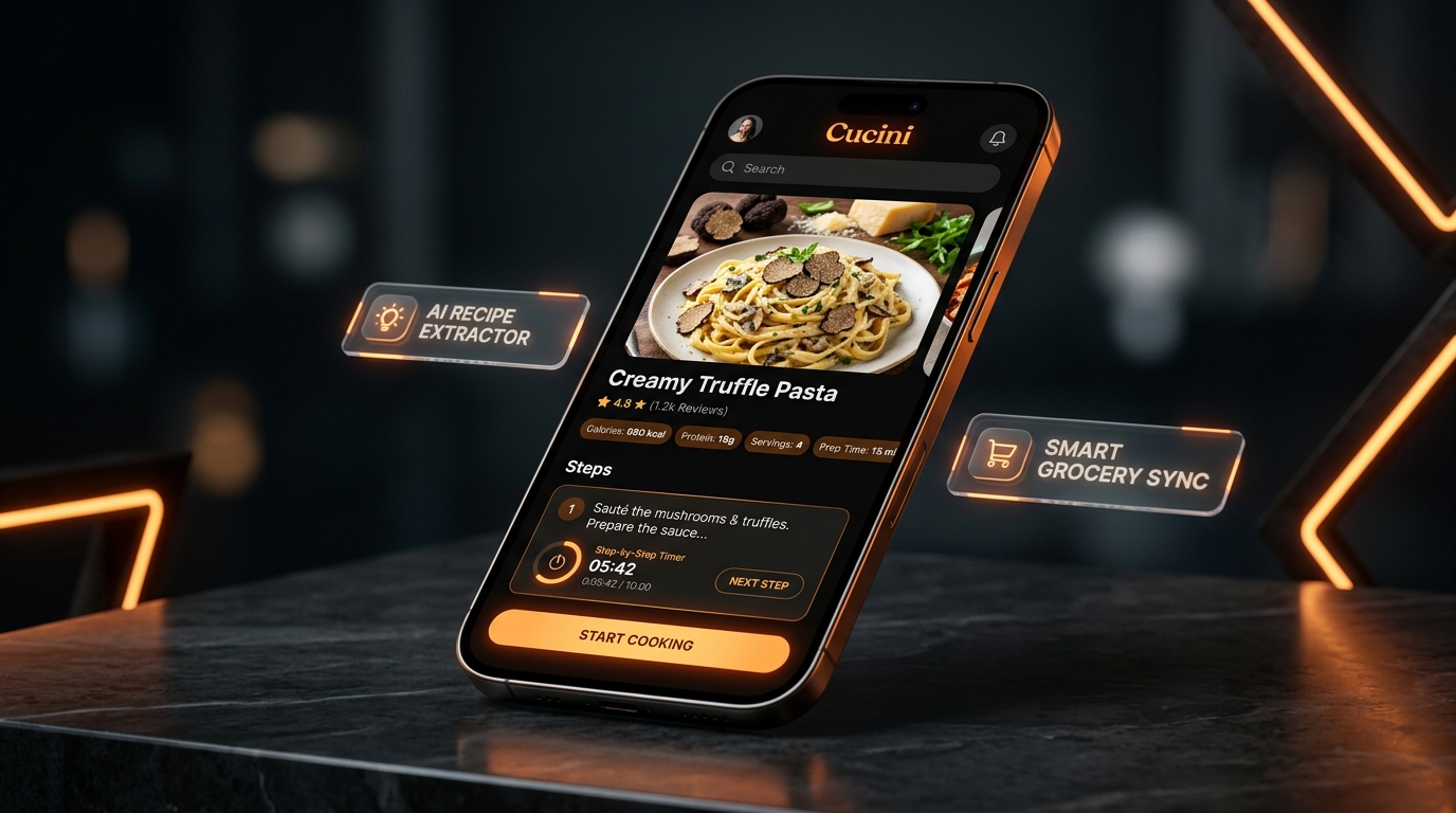 Cucini App Vorschau auf Smartphone